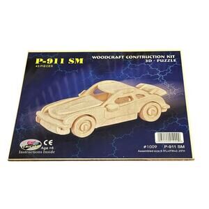 Wood Craft Construction Kit Puzzled P-911 3D Wooden Puzzle Porsche Child Kid Toy